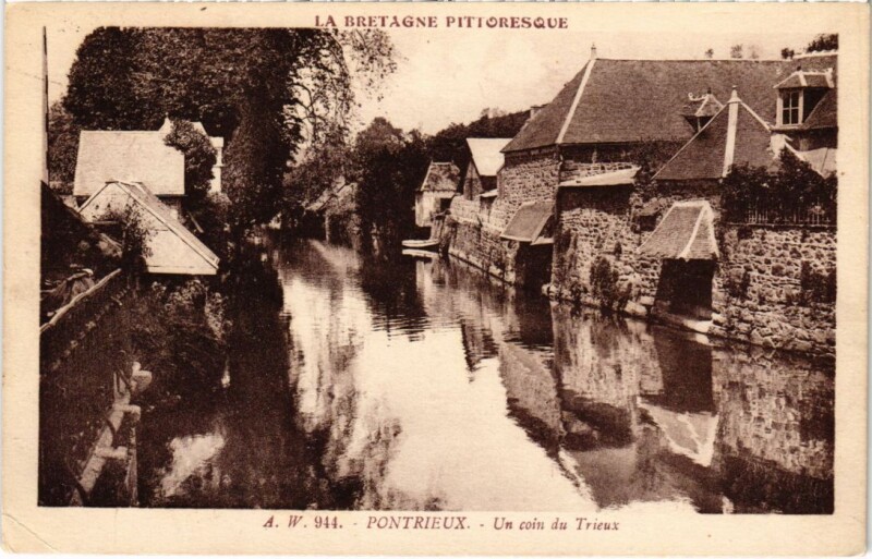 Carte postale ancienne Pontrieux Un Coin du Trieux à Pontrieux