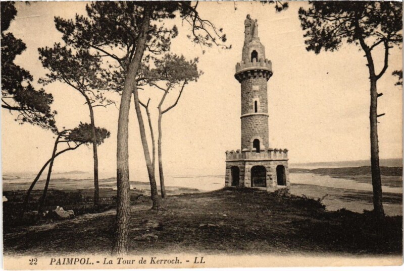 Carte postale ancienne Paimpol La Tour de Kerroch à Paimpol