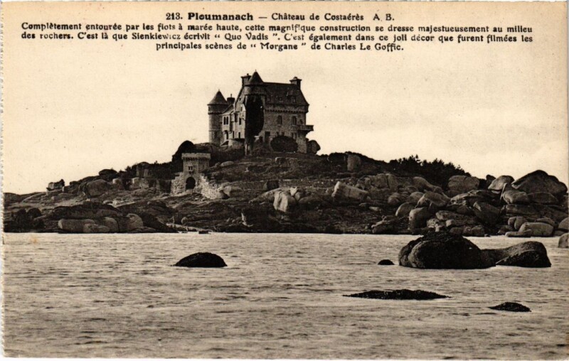 Carte postale ancienne Ploumanac'H Chateau de Costaeres