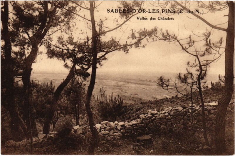 Carte postale ancienne Frehel Sables-d'Or-les-Pins - Vallee des Chatelets