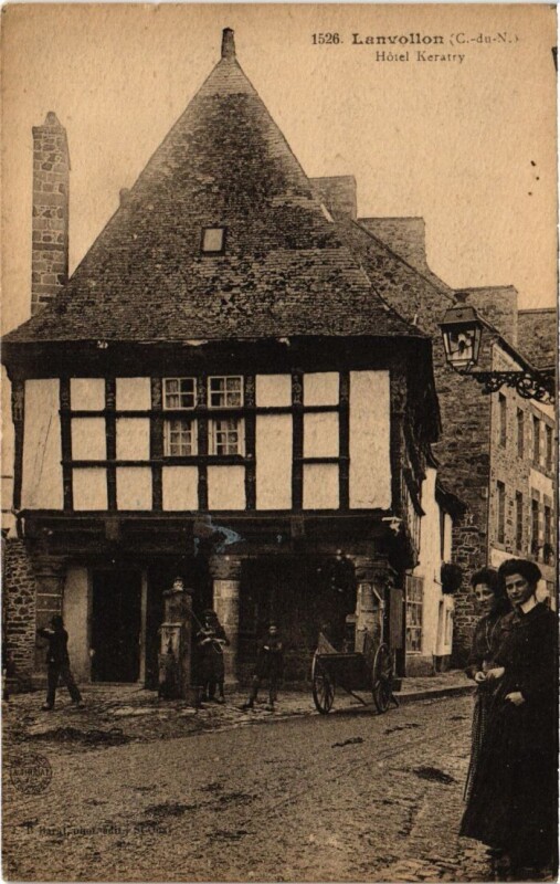 Carte postale ancienne Lanvollon Hotel Keratry à Lanvollon