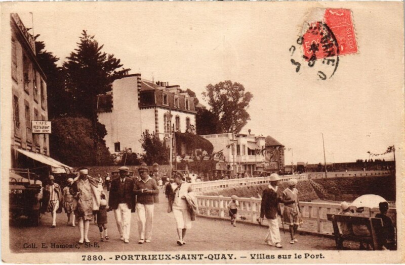 Carte postale ancienne Saint-Quay-Portrieux Villas sur le Port à Saint-Quay-Portrieux