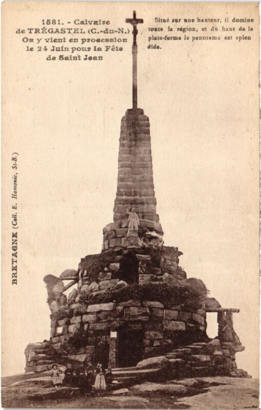Carte postale ancienne Tregastel Calvaire