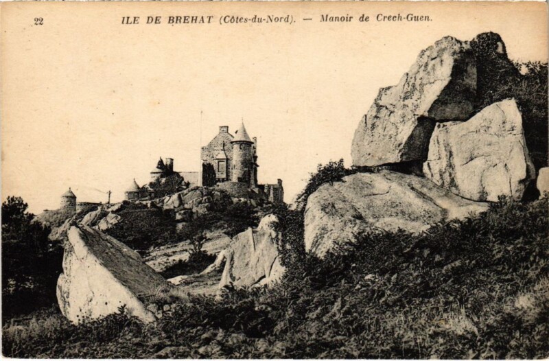 Carte postale ancienne Ile-de-Brehat Manoir de Crech-Guen
