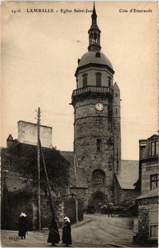 Carte postale ancienne Lamballe Eglise Saint-Jean