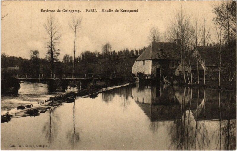Carte postale ancienne Pabu Moulin de Kersquetel