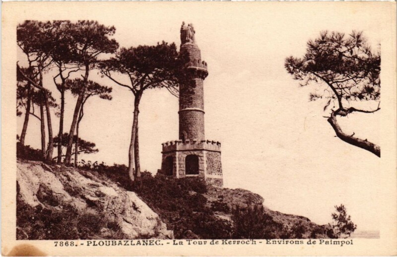 Carte postale ancienne Ploubazlanec La Tour de Kerroc'h à Ploubazlanec