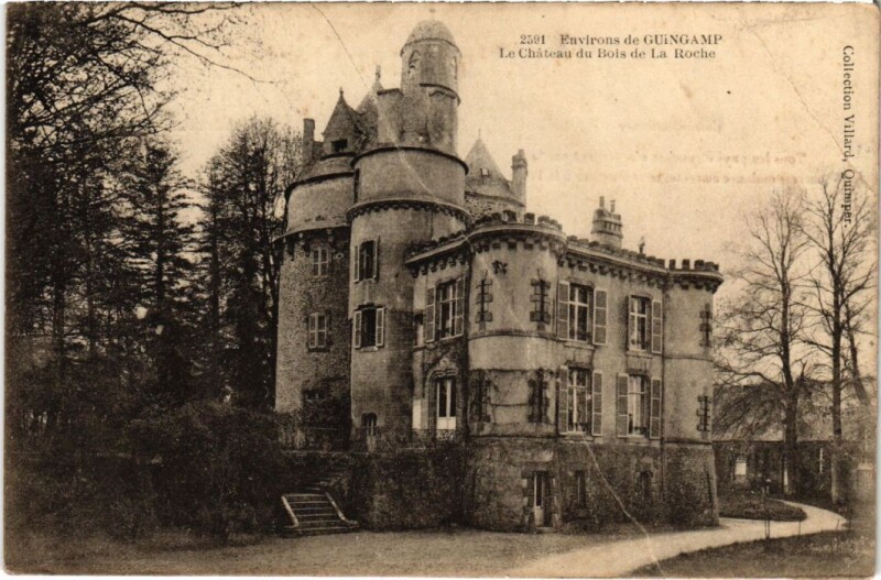 Carte postale ancienne Environs de Guingamp Le Chateau du Bois de La Roche à Guingamp