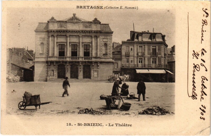 Carte postale ancienne Saint-Brieuc Le Theatre à Saint-Brieuc