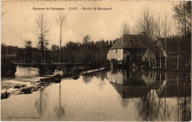 Carte postale ancienne Pabu Moulin de Kersquetel