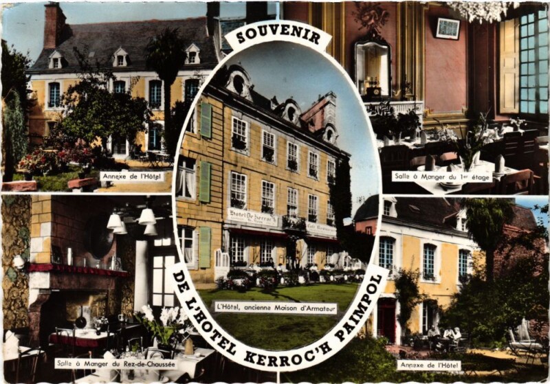 Carte postale ancienne Paimpol Souvenir de l'Hotel Kerroc'H - Scenes à Paimpol