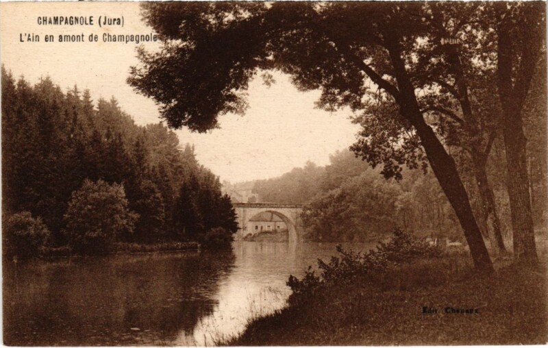 Carte postale ancienne Champagnole L'Ain en amont de Champagnole à Champagnole