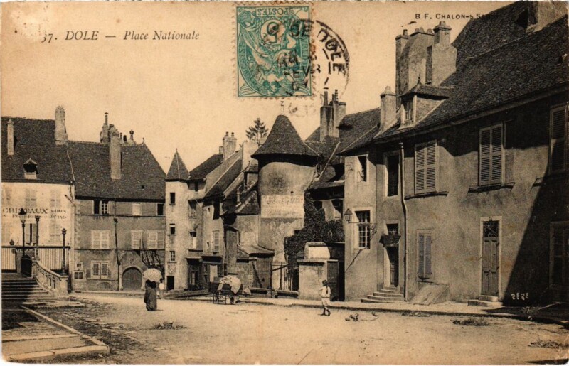 Carte postale ancienne Dole Place Nationale