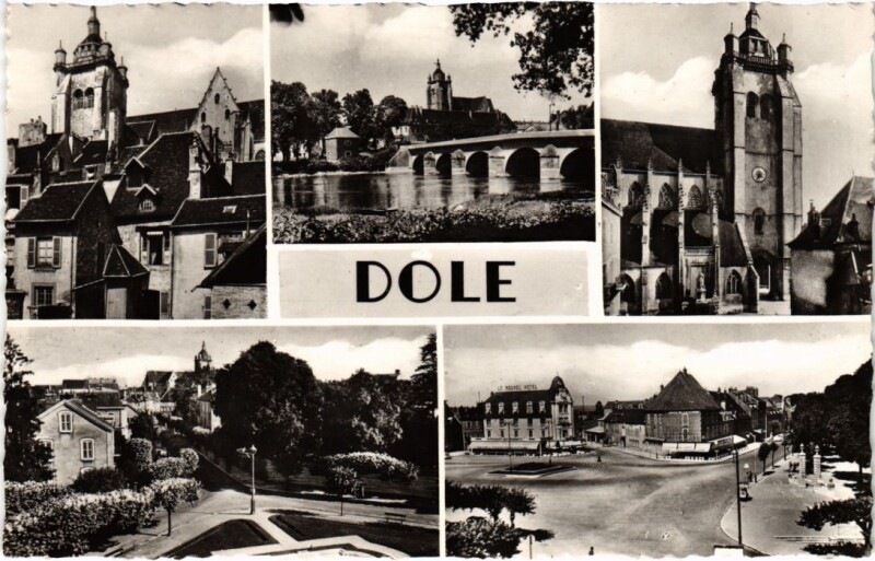 Carte postale ancienne Dole souvenir