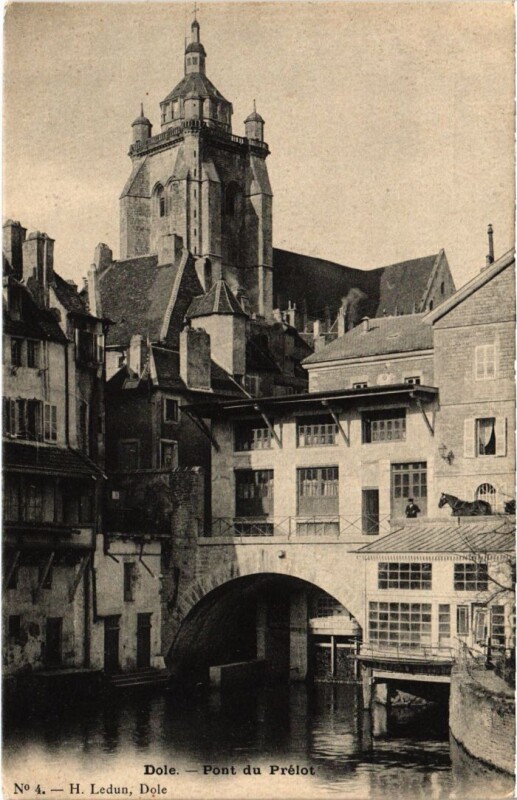 Carte postale ancienne Dole Pont du Prelot