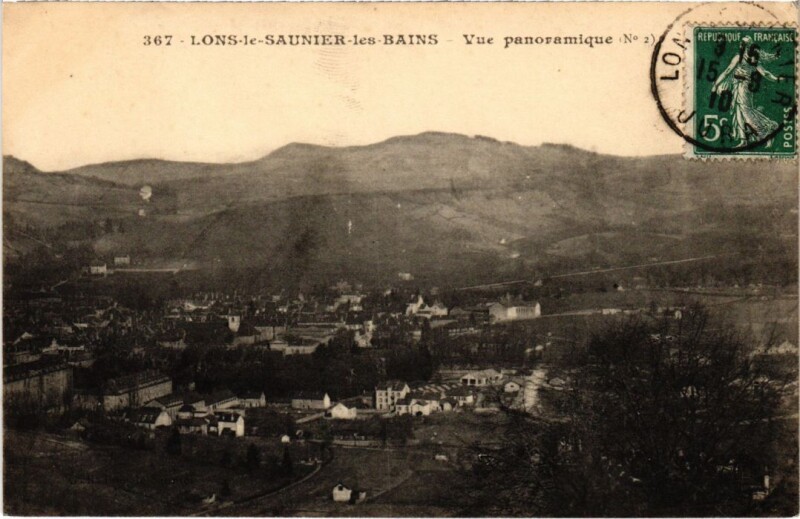 Carte postale ancienne Lons le Saunier vue panoramique à Lons-le-Saunier