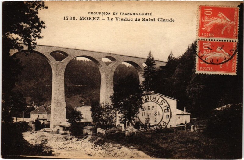 Carte postale ancienne Morez Le Viaduc de Saint-Claude à Saint-Claude