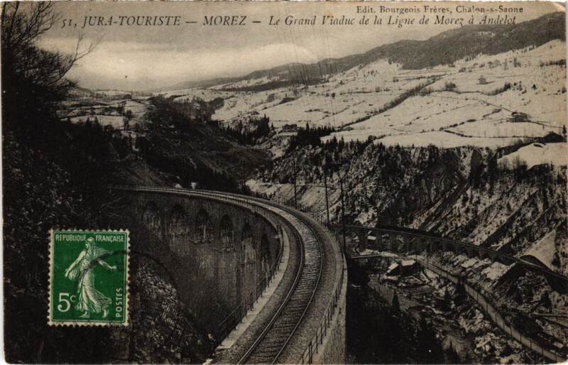 Carte postale ancienne Morez Le Grand Viaduc