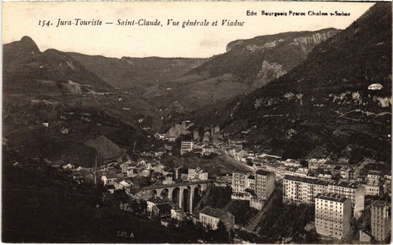 Carte postale ancienne Saint Claude vue generale à Saint-Claude
