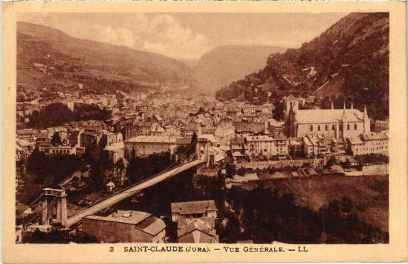 Carte postale ancienne Saint Claude vue generale à Saint-Claude