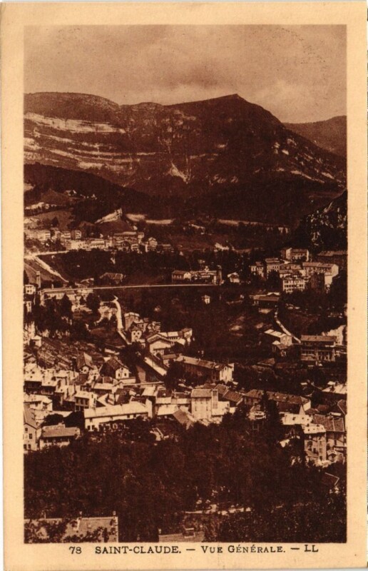 Carte postale ancienne Saint Claude vue generale à Saint-Claude