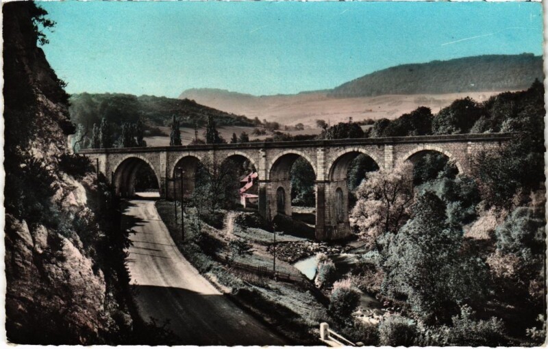 Carte postale ancienne Salins les Bains Le Viaduc sur la Furieuse à Salins-les-Bains