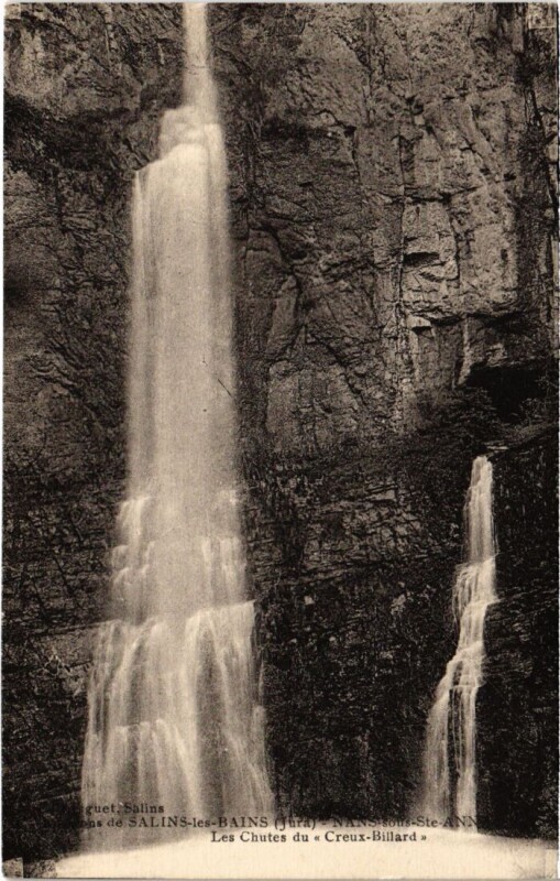 Carte postale ancienne Salins les Bains Les Chutes du Creux Billard à Salins-les-Bains