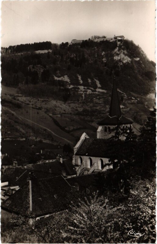 Carte postale ancienne Salins les Bains Eglise Saint-Anatoile à Salins-les-Bains