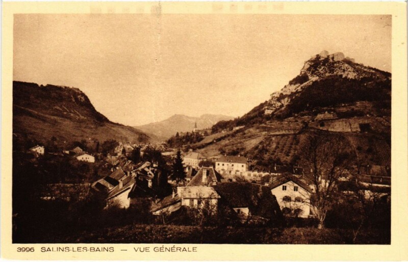 Carte postale ancienne Salins les Bains vue generale à Salins-les-Bains