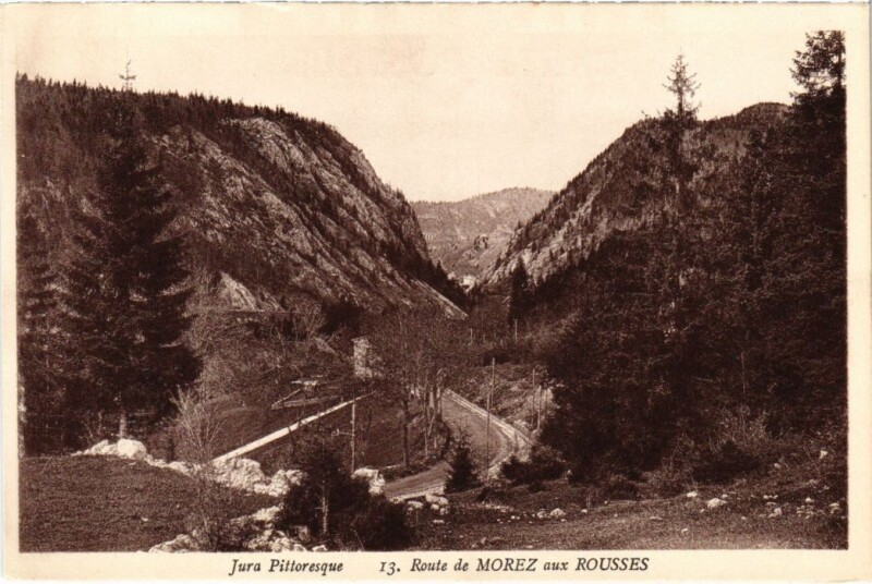 Carte postale ancienne Route de Morez aux Rousses