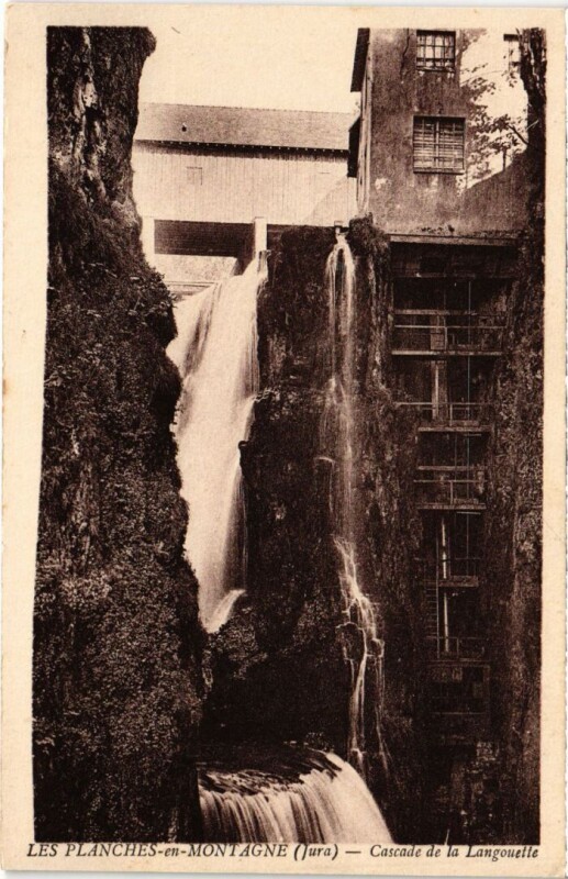 Carte postale ancienne Les Planches en Montagne Cascade de la Langouette aux Planches-en-Montagne