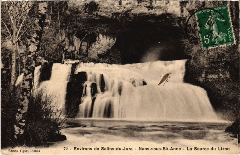 Carte postale ancienne Nans sous Sainte-Anne La Source du Lizon