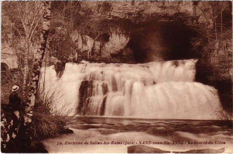 Carte postale ancienne Nans sous Sainte-Anne La Source du Lizon