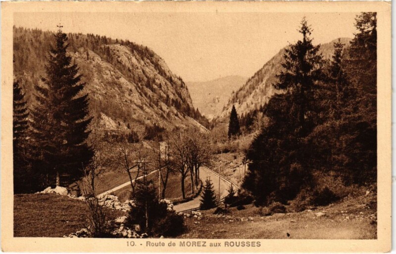 Carte postale ancienne Route de Morez aux Rousses
