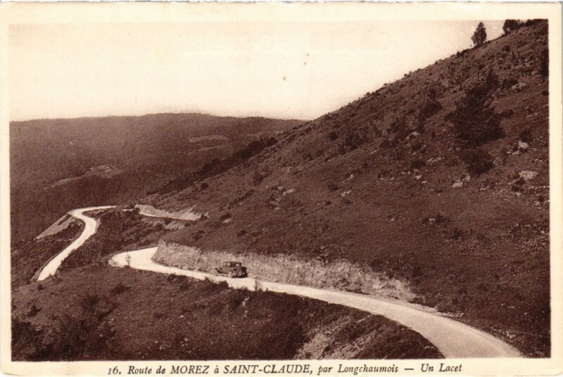 Carte postale ancienne Route de Morez a Saint-Claude à Saint-Claude