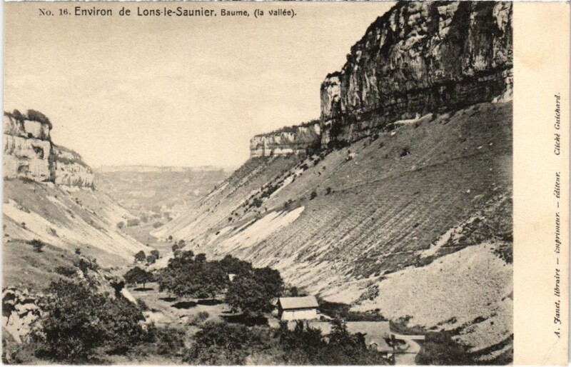 Carte postale ancienne Environ de Lons le Saunier Baume à Lons-le-Saunier