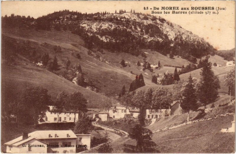 Carte postale ancienne De Morez aux Rousses, Sous les Barres