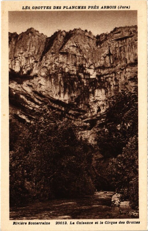 Carte postale ancienne La Cuisance et le Cirque des Grottes