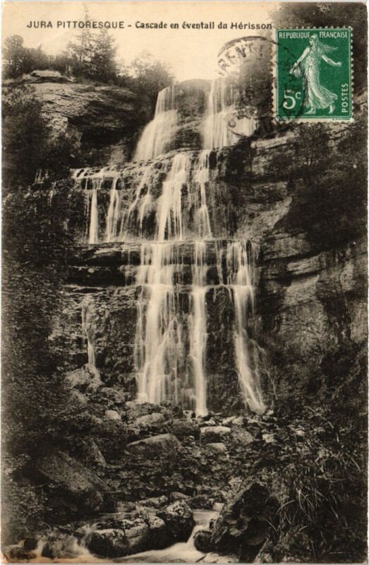 Carte postale ancienne Cascade en eventail du Herisson