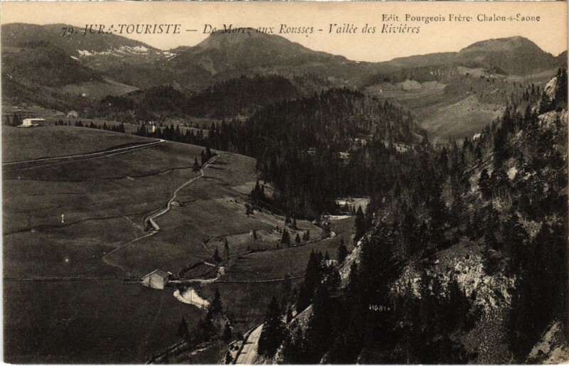 Carte postale ancienne De Morez aux Rousses Vallee des Rivieres