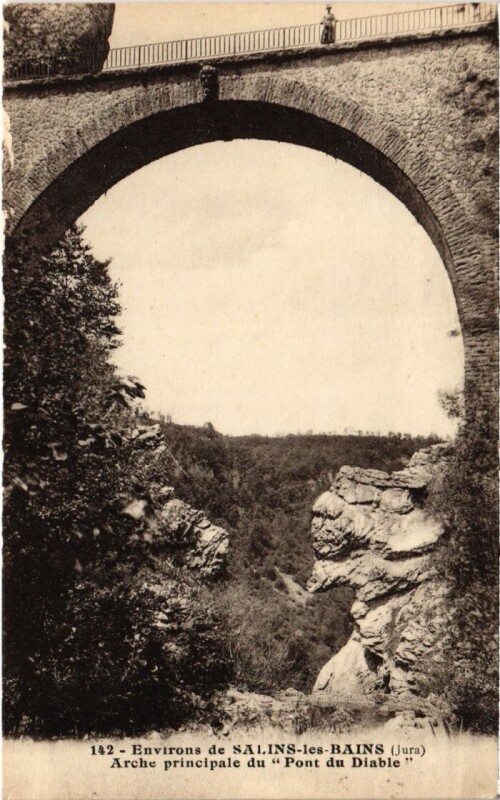 Carte postale ancienne Arche principale du Pont Diable