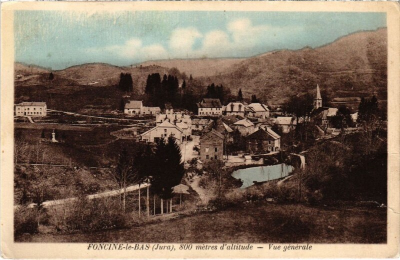 Carte postale ancienne Foncine le Bas vue generale à Foncine-le-Bas