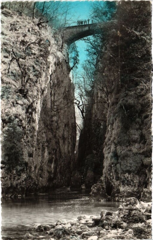 Carte postale ancienne Pont sur la Langouette