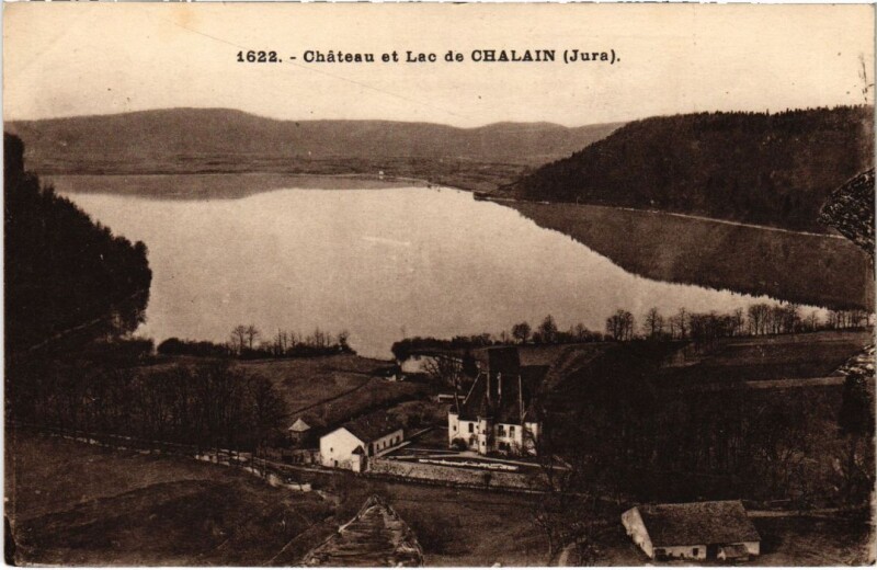 Carte postale ancienne Chateau et Lac de Chalain