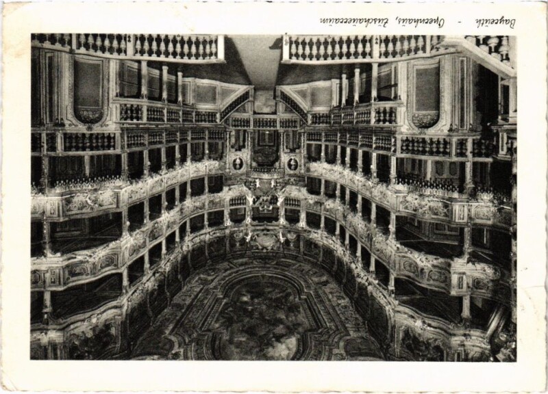 Carte postale ancienne Bayreuth Opernhaus Zuschauerraum Germany