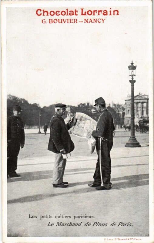 Carte postale ancienne Paris Petits Metiers Le Marchand de Plans de Paris