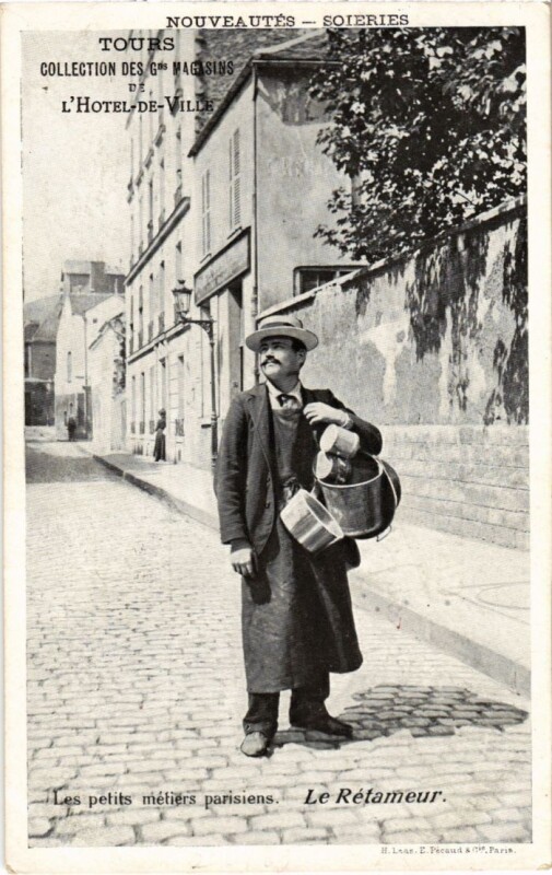 Carte postale ancienne Paris Petits Metiers Le Retameur