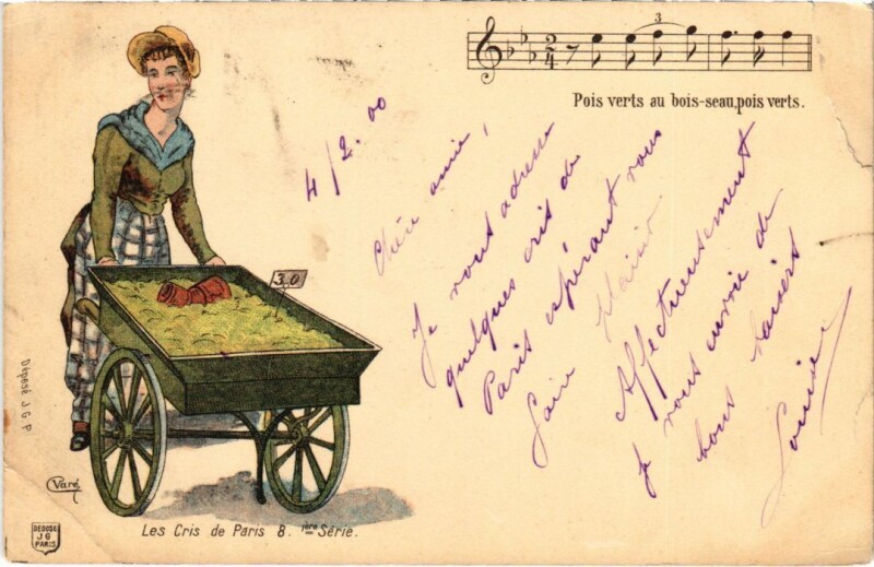 Carte postale ancienne Paris Petits Metiers Les Cris de Paris 8. 1ere serie