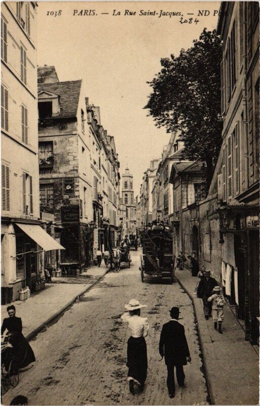 Carte postale ancienne Paris 5e Rue Saint-Jacques à Paris 5e