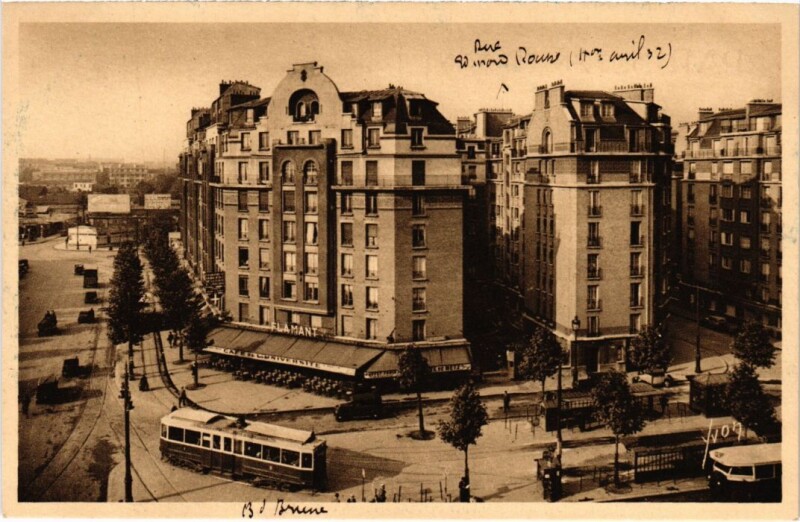 Carte postale ancienne Boulevard Brune - Place de la Porte d'Orléans à Paris 14e